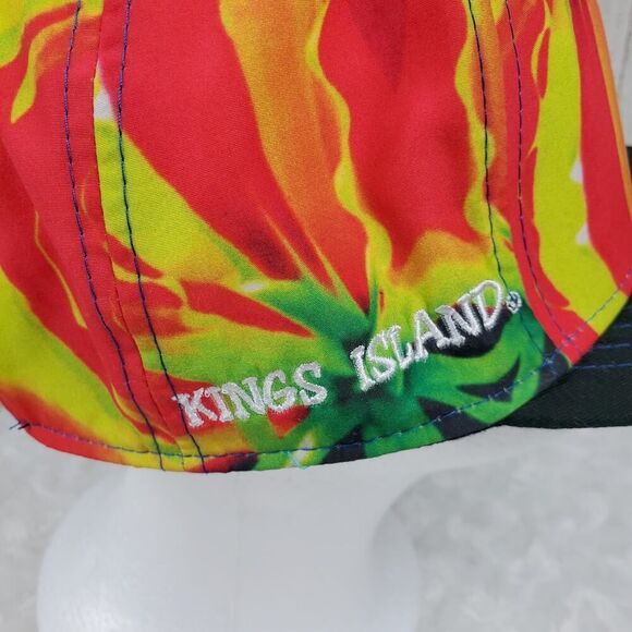 Jacobson Kings Island Tie Dye Snapback Cap Red Green OSFM - Picture 4 of 8
